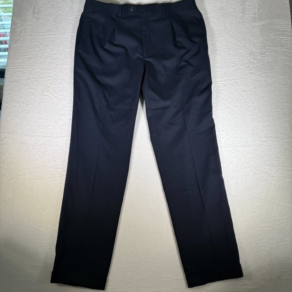 Lauren Ralph Lauren Men’s Dress Pants 38x34 Black‎ Polyester Blend EUC
